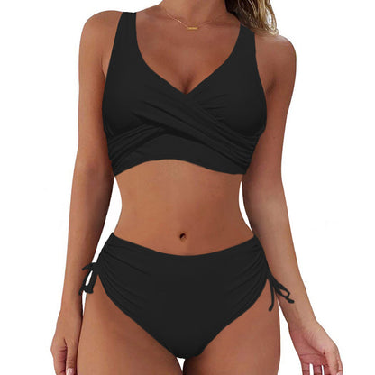 🏖️👙【Nowy produkt z rabatem】🌴🍸【S-3XL】Nowy damski, prosty, jednolity kolor, szybkoschnący, wygodny, oddychający kostium kąpielowy bikini na lato 2025.