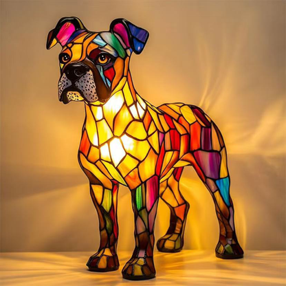 🐱🐶Ukrasi od smole, LED noćno svjetlo, umjetnost, figurica životinje, kreativni ukras za ured, dom, prekidač s USB utičnicom
