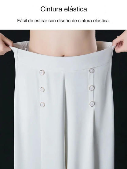 💥【50% reducere】💥💖【M-5XL】 Fusta drapată de damă la modă, cu picioare largi și talie înaltă