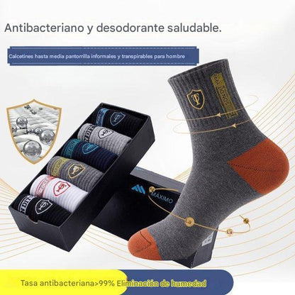 🔥【¡50% Off, 10 Pares de Calcetines!】Los calcetines desodorantes térmicos para hombre absorben el sudor
