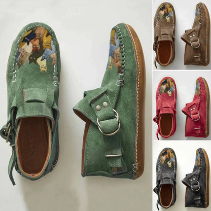 【35-43】 Cizme Martin din piele moale cu fermoar plat, pantofi de dama la modă--3738850