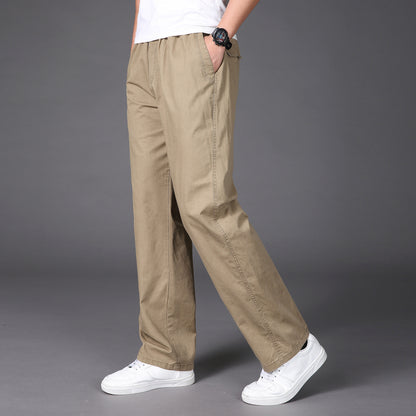 🔥【Cumpără 1 Primește 1 gratuit】【50-130KG】2025 noi pantaloni drepti casual pentru bărbați de mărime mare