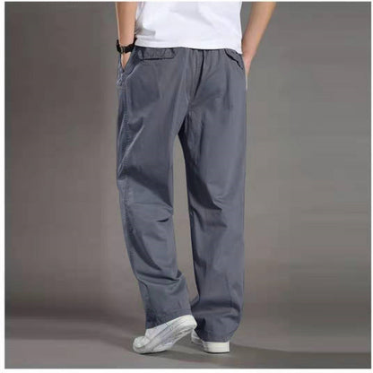 🔥【Cumpără 1 Primește 1 gratuit】【50-130KG】2025 noi pantaloni drepti casual pentru bărbați de mărime mare