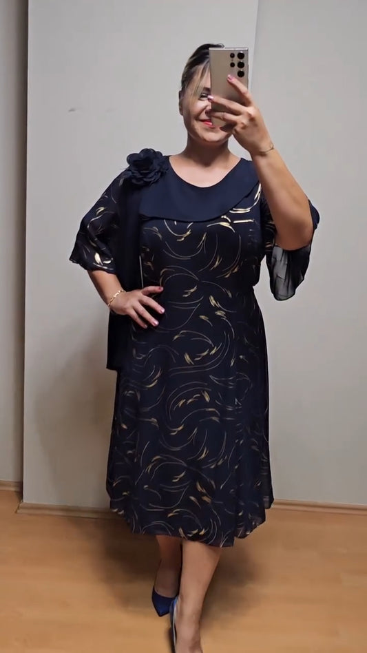 💥👗【S-5XL】Sukienka z haftowanej koronki, duży rozmiar, modna i elegancka