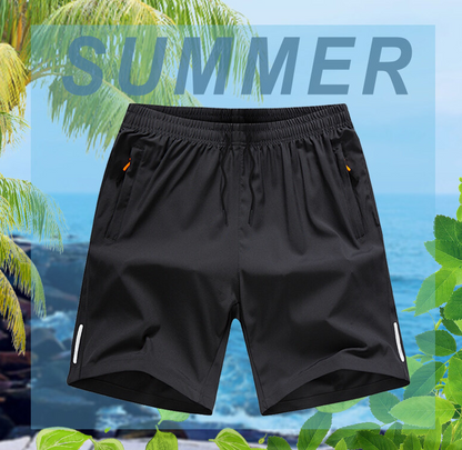 ❄🆒👖【Kup 1, a 1 dostaniesz gratis😍,  2 sztuki】【M-4XL】Letnie męskie spodenki sportowe z lodowego jedwabiu, 60-140 funtów, oddychające, wygodne, luźne, w dużym rozmiarze