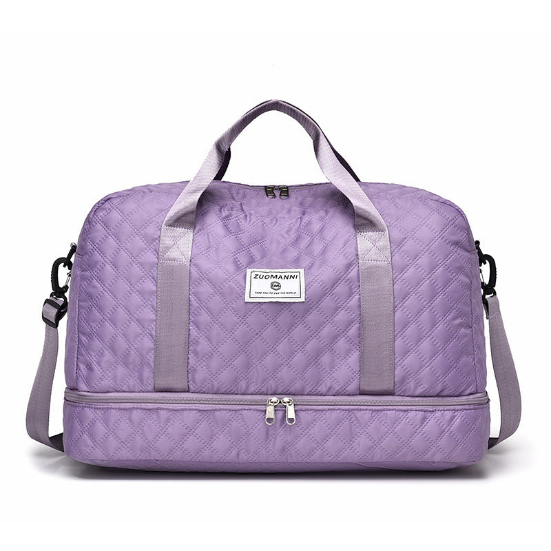 🔥Elegantní cestovní taška s velkou kapacitou a oddělenými přihrádkami pro mokré a suché věci, vhodná na jógu a fitness