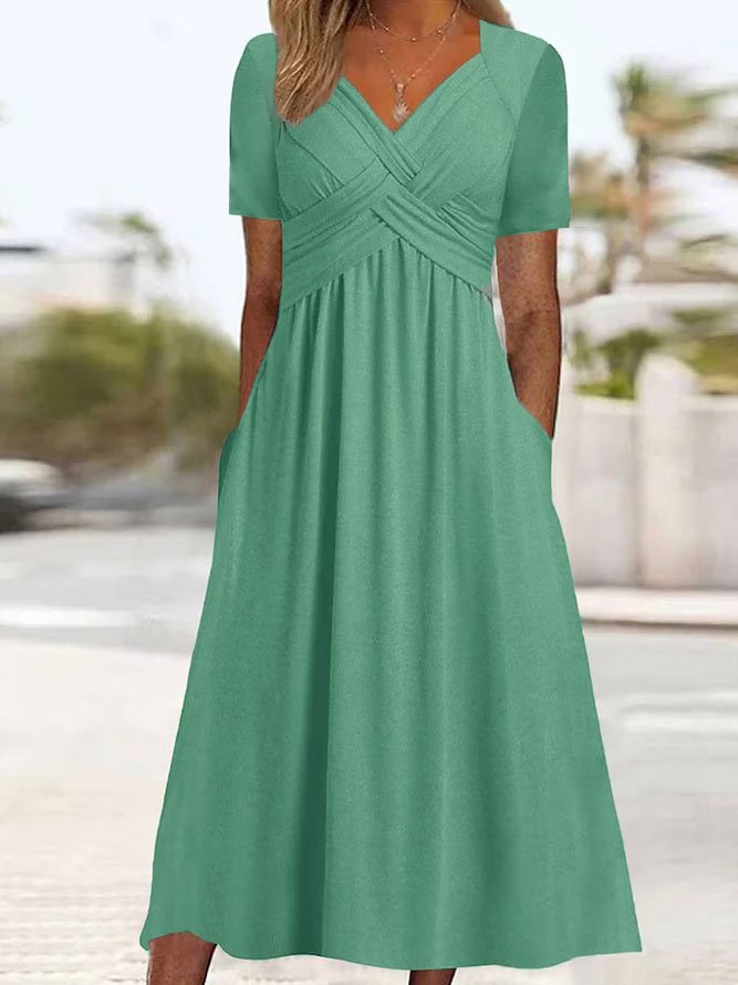 👍👍【Letni Karnawał】✨✨【S-5XL】👗👗Nowa bawełniana sukienka midi na co dzień-
