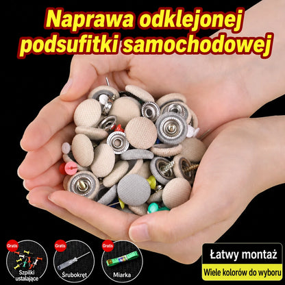 🔥【Płatność przy odbiorze】Podsufitka samochodowa opada? Napraw ją za pomocą klipsów mocujących bez demontażu — zestaw do renowacji wnętrza samochodu (narzędzia montażowe + śrubokręt + ręcznik w zestawie)