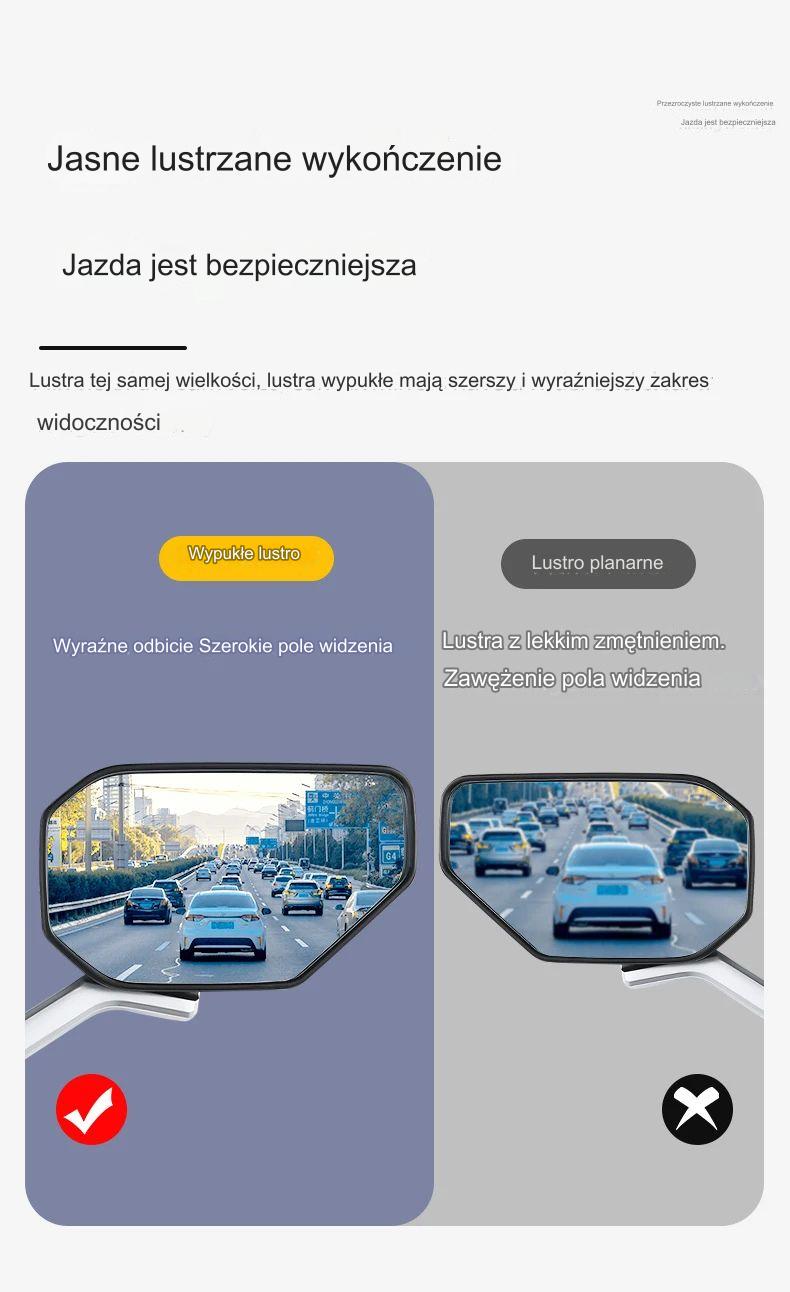 Płatność przy odbiorze🏍️Regulowane lusterko wsteczne HD do motocykla