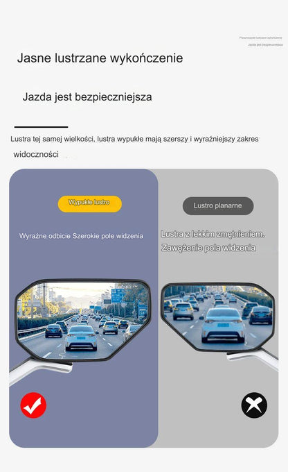 Płatność przy odbiorze🏍️Regulowane lusterko wsteczne HD do motocykla