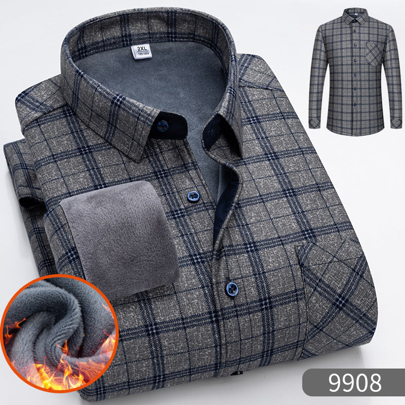 🔥👔【L-5XL】Wiosenna ciepła koszula biznesowa z długimi rękawami