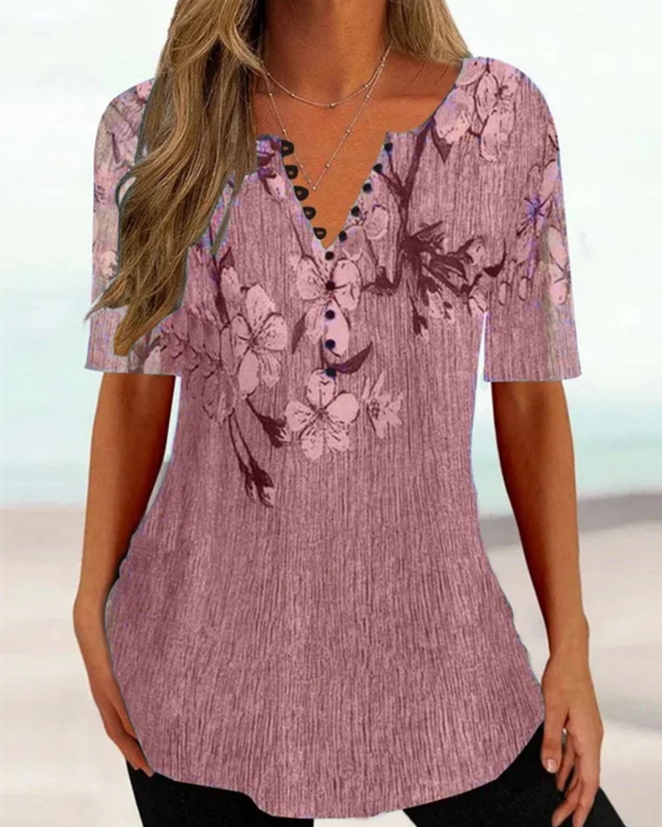 💕💕【50%OFF】💕💕【S-5XL】Nowości Letnie bawełniane koszulki damskie z krótkim rękawem i dekoltem w serek - przyjazne dla skóry i miękkie