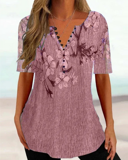 💕💕【50%OFF】💕💕【S-5XL】Nowości Letnie bawełniane koszulki damskie z krótkim rękawem i dekoltem w serek - przyjazne dla skóry i miękkie