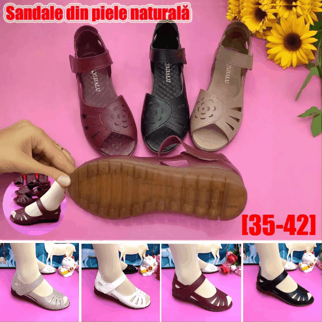 【🔥Kupite 1, dobijte 1 gratis】【35-41】Novi model za ljeto, udobne ženske sandale od prave kože s mekim potplatom