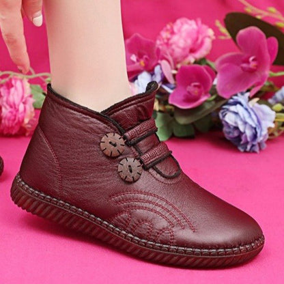 💥【Plaćanje pouzećem】Nove neklizajuće pamučne zimske ravne čizme（Veličine 35-40）