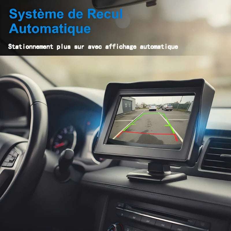Plaćanje pouzećem🔥Univerzalni monitor za stražnji pogled visoke rezolucije za automobil (4,3 / 7 inča, 12V)
