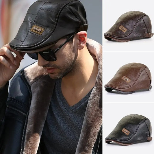 🧢【Oferta specjalna】🔥Męski beret skórzany w stylu vintage