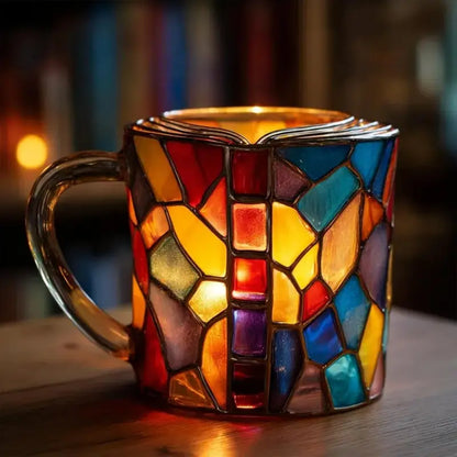 ✨【Ofertă limitată】📚Cană de cafea în formă de carte pictată 3D