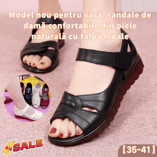 🎁【Ofertă limitată în timp】 ✨【35-41】✨ Sandale de damă din piele naturală, confortabile, cu talpă moale, stil varatic nou