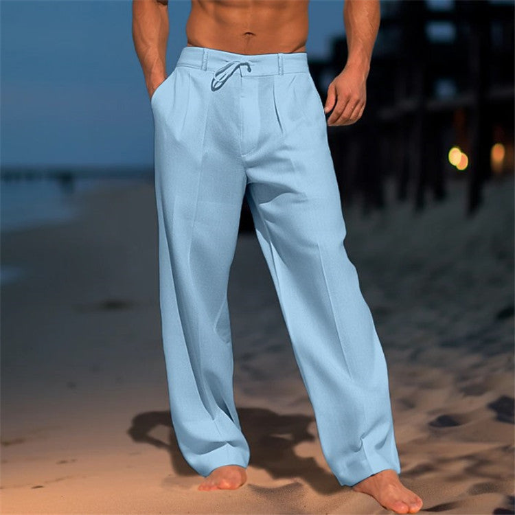 🏖️👖【 50% POPUSTA 】【S–3XL】😍 Muške lanene ležerne hlače velikih veličina, udobne i prozračne, savršene za svaki dan i odmor 