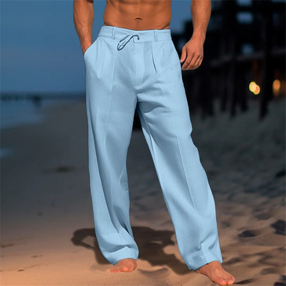 🏖️👖【 50% POPUSTA 】【S–3XL】😍 Muške lanene ležerne hlače velikih veličina, udobne i prozračne, savršene za svaki dan i odmor 
