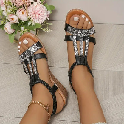 🌈🌿【Ograničena količina🔥】👡【34-43】2025 Nove modne sandale s kristalima za žene 