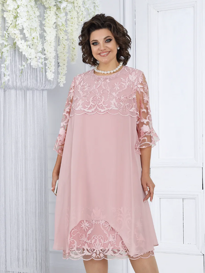 👍 👍【49% zniżki】🌹 【S-5XL】 Letnia elegancka haftowana swobodna wygodna sukienka
