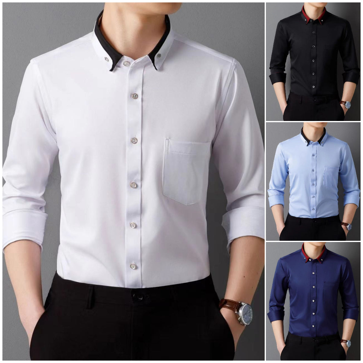 🔥【Kup 1, a 1 dostaniesz gratis】🏆【S-4XL】👔2025 Nowa oddychająca męska koszula biznesowa casualowa