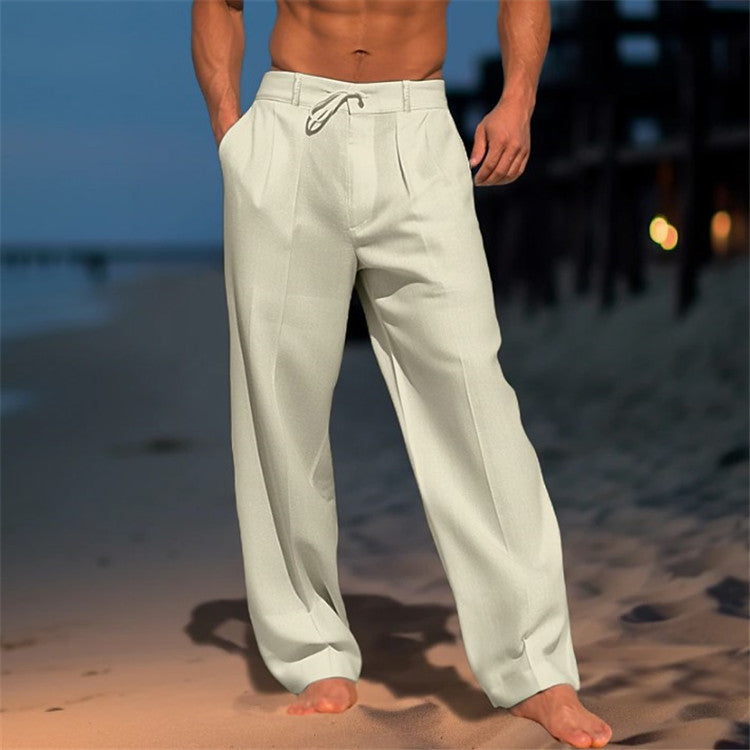 🏖️👖【 50% POPUSTA 】【S–3XL】😍 Muške lanene ležerne hlače velikih veličina, udobne i prozračne, savršene za svaki dan i odmor 