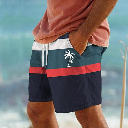【Ofertă de vară💥】Pantaloni de baie bărbați 2025, stilati, cu imprimeu multicolor