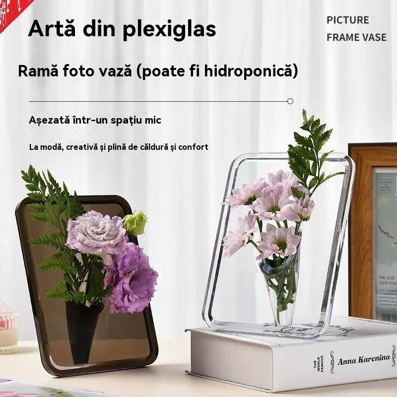 💐【Cumpără 2, primești 2 gratuit】Vază cu ramă foto de birou de înaltă calitate