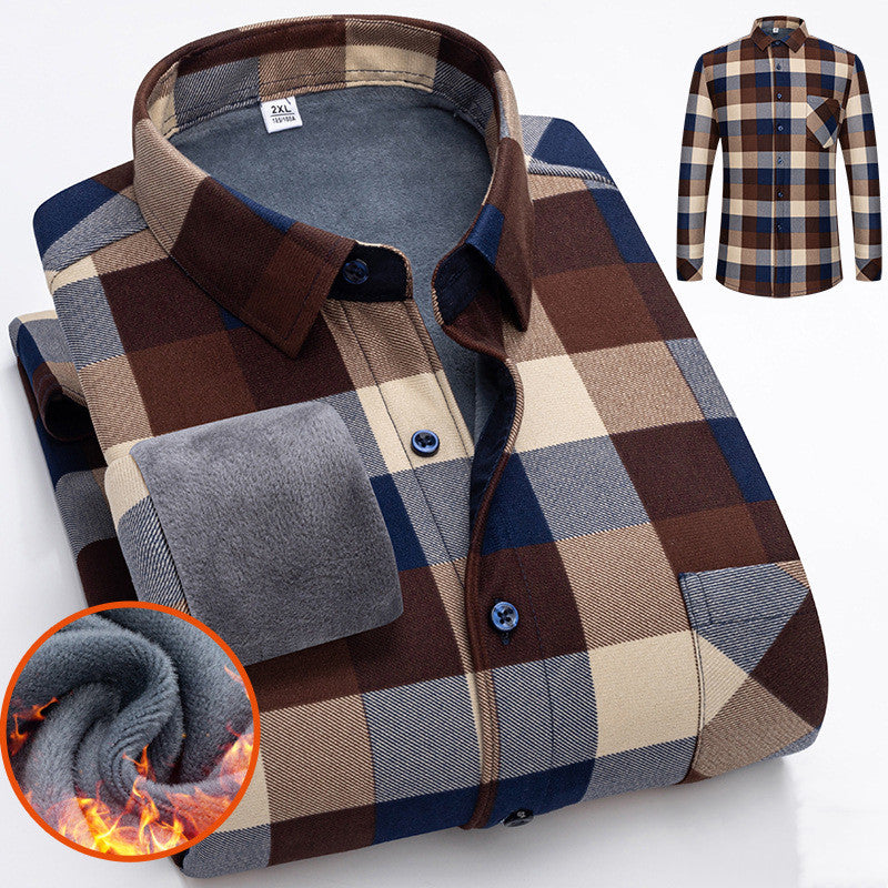 🔥👔【L-5XL】Wiosenna ciepła koszula biznesowa z długimi rękawami