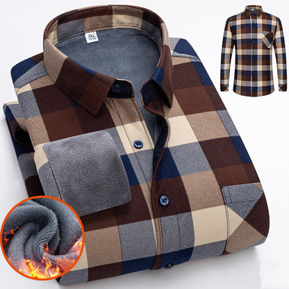 🔥👔【L-5XL】Wiosenna ciepła koszula biznesowa z długimi rękawami