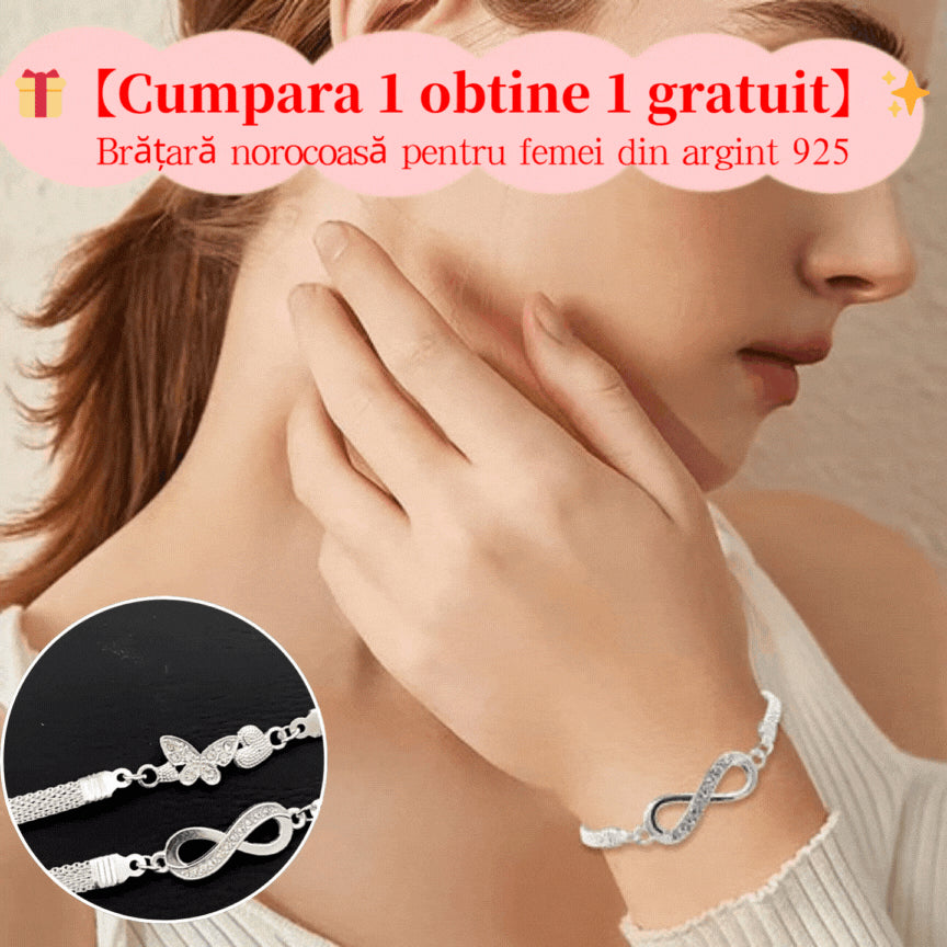 ✨🎁【Kup 1, a 1 dostaniesz gratis】✨✨Bransoletka na szczęście ze srebra próby 925 dla kobiet