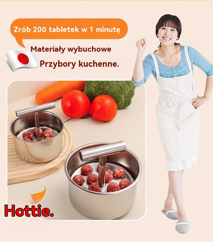 ✨【Kup 1, a 1 dostaniesz gratis】Prasa do klopsików ze stali nierdzewnej🥩✨——Szybka, trwała, higieniczna, łatwa do czyszczenia🔥