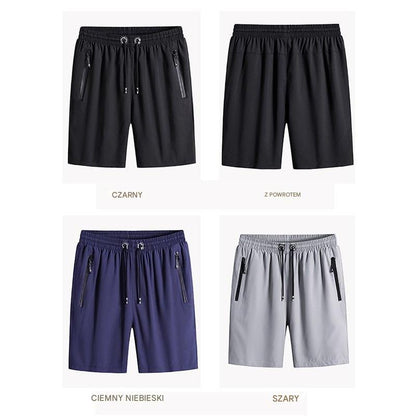 ❄🆒👖【Kup 1, a 1 dostaniesz gratis😍,  2 sztuki】【M-4XL】Letnie męskie spodenki sportowe z lodowego jedwabiu, 60-140 funtów, oddychające, wygodne, luźne, w dużym rozmiarze