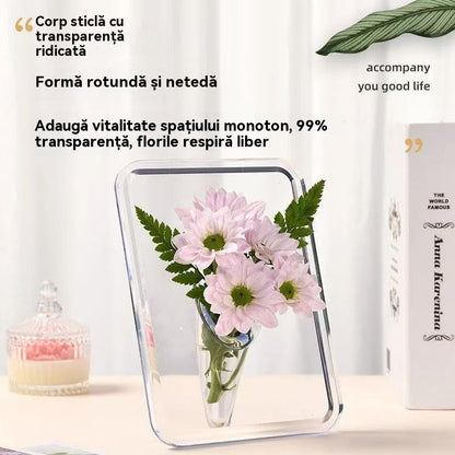 💐【Cumpără 2, primești 2 gratuit】Vază cu ramă foto de birou de înaltă calitate
