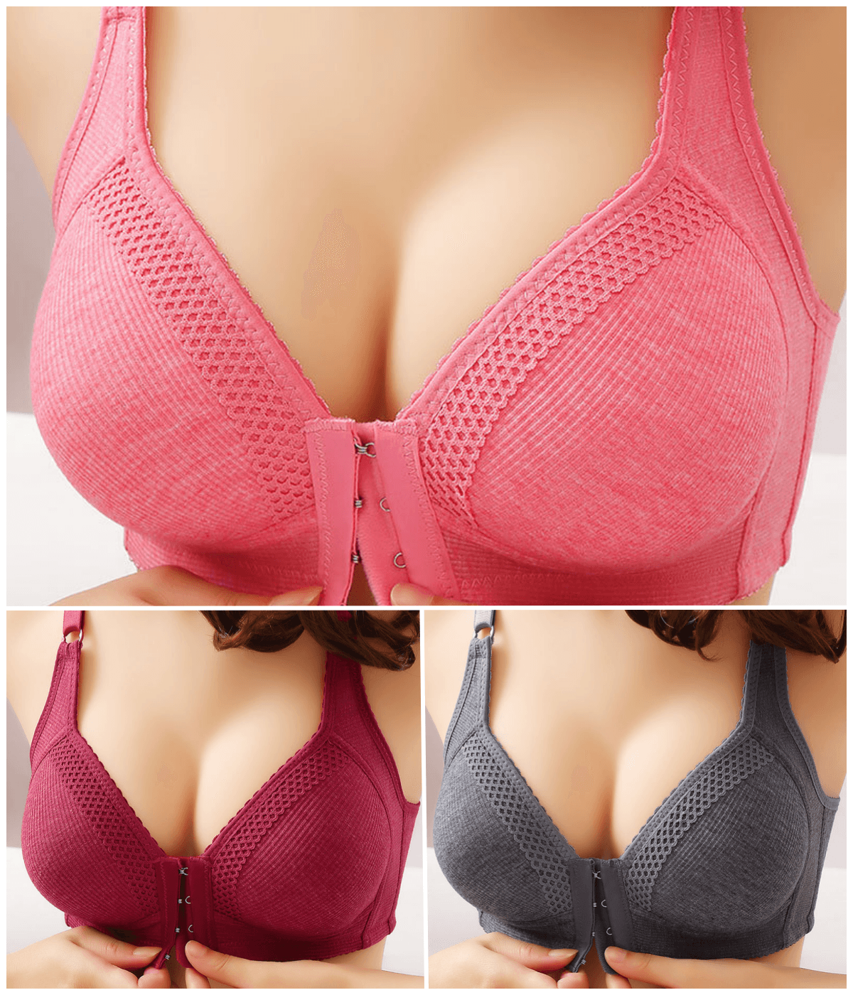 👍👍Vremenski ograničen popust🌺【3 komada】👙 Visokokvalitetni push-up grudnjak bez šavova, moderan, seksi, neklizajući 