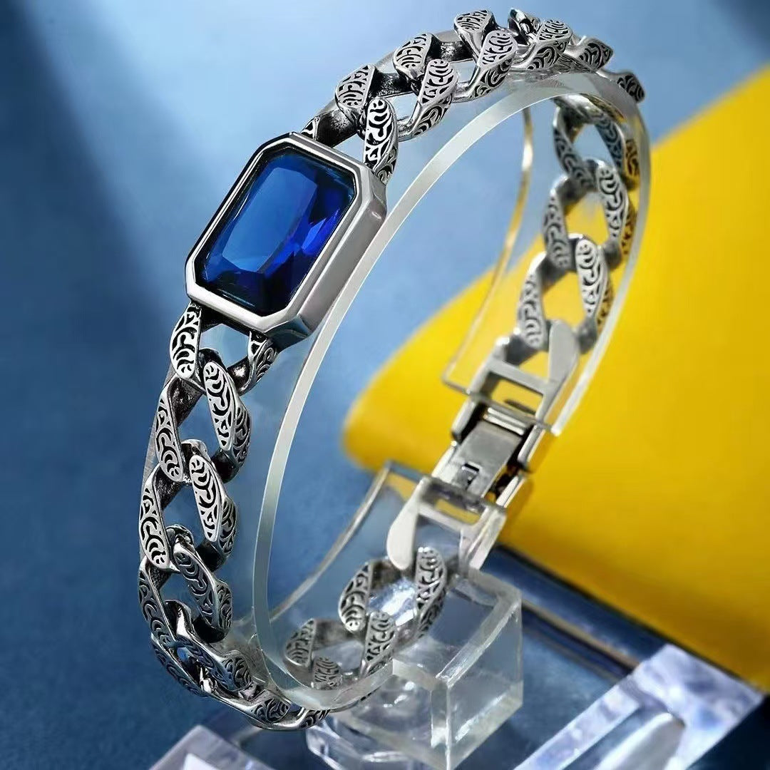 💙【Gorąca wyprzedaż】Modna pleciona, ręcznie robiona bransoletka z szafirówv✨ (unisex)✨
