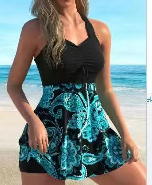 ✨👙【Ofertă limitată】🌴【S-6XL】Costum de baie elegant cu imprimeu, mărime mare