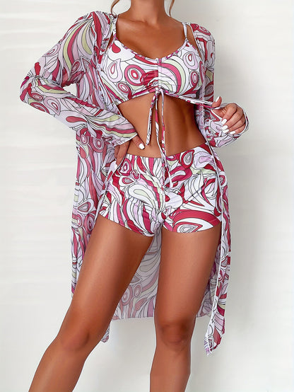 ✨👙 【45-100KG】Nowy, modny trzyczęściowy kostium kąpielowy, dostępnych w większevj liczbie kolorów