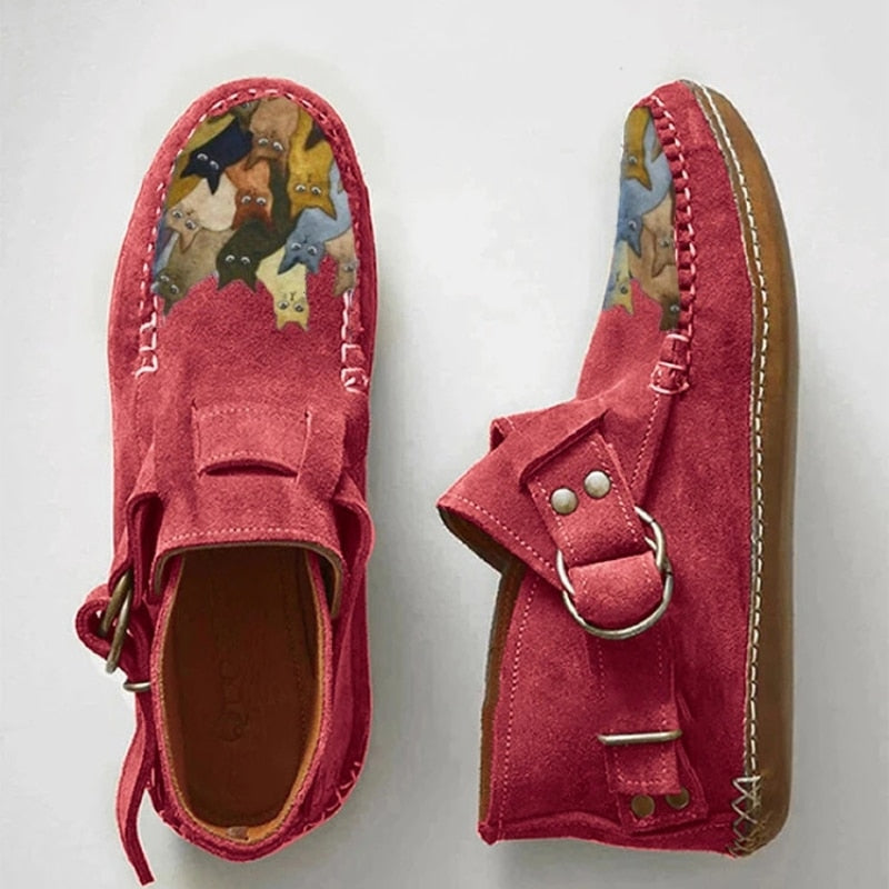 【35-43】 Cizme Martin din piele moale cu fermoar plat, pantofi de dama la modă--3738850