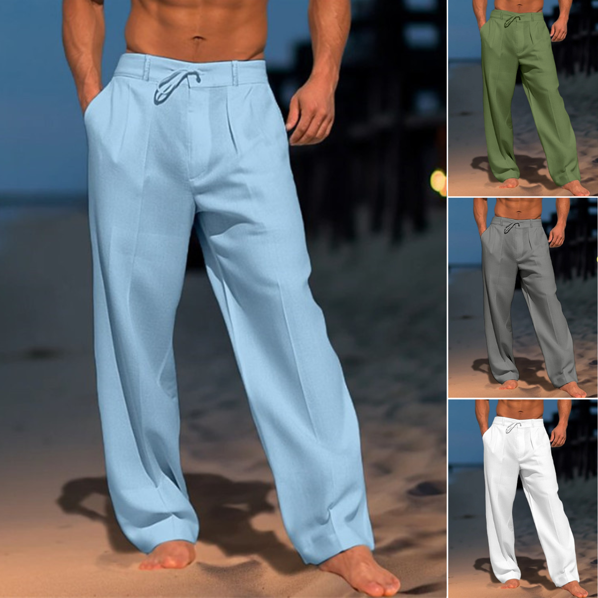 🏖️👖【 50% POPUSTA 】【S–3XL】😍 Muške lanene ležerne hlače velikih veličina, udobne i prozračne, savršene za svaki dan i odmor 