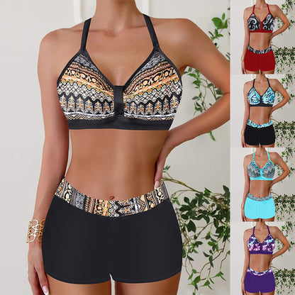🏖️👙【Cumpără 1 Primești 1 Gratuit】🌴【S-5XL】Set de costume de baie imprimate pentru vacanță la plajă 2025