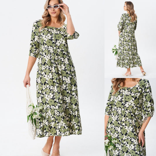 [S-5XL]Rochie lejeră din bumbac, mărimi mari | Confortabilă, vaporoasă, perfectă pentru vară