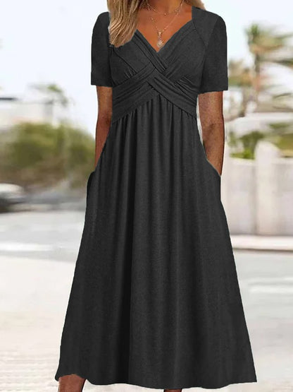 👍👍【Letni Karnawał】✨✨【S-5XL】👗👗Nowa bawełniana sukienka midi na co dzień-