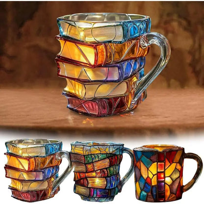 ✨【Ofertă limitată】📚Cană de cafea în formă de carte pictată 3D