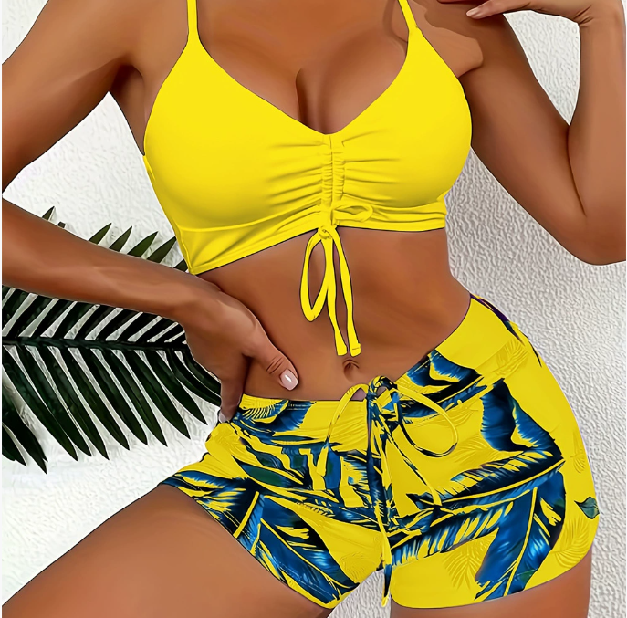 🏊‍👙 🌴 Elegancki kostium kąpielowy z nadrukiem w dużym rozmiarze