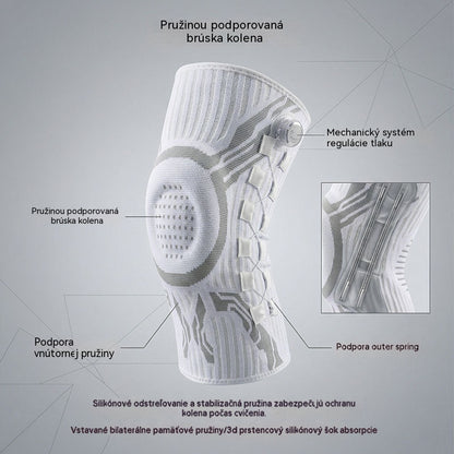 🦵🦵Silikónová kompresná športová kolenná ortéza s pružinovou oporou tlmiacou nárazy na beh a fitness vonku