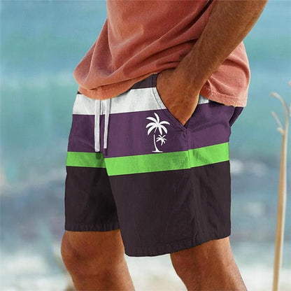 【Ofertă de vară💥】Pantaloni de baie bărbați 2025, stilati, cu imprimeu multicolor
